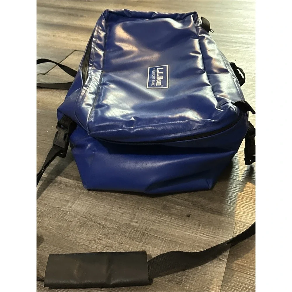 Vintage LL Bean Frost-Pak Cooler Bag 18in x14in Blue Insulated Boat Stains